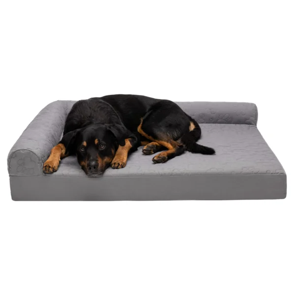 Deluxe Chaise Lounge Dog Bed - Pinsonic Paw Quilted Pet Bed - Image 7