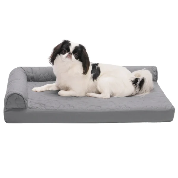 Deluxe Chaise Lounge Dog Bed - Pinsonic Paw Quilted Pet Bed - Image 5