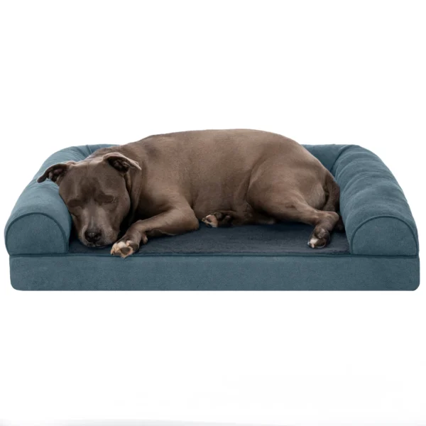 Sofa Dog Bed - Faux Fleece & Chenille - Image 6