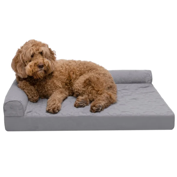Deluxe Chaise Lounge Dog Bed - Pinsonic Paw Quilted Pet Bed - Image 6