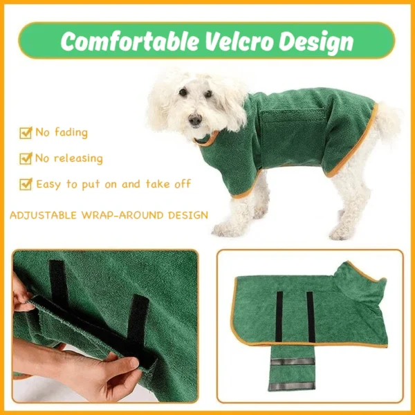 Super absorbent Pet Bathrobe - XL - Image 5
