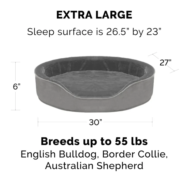 Oval Dog Bed - Plush & Velvet - Image 8