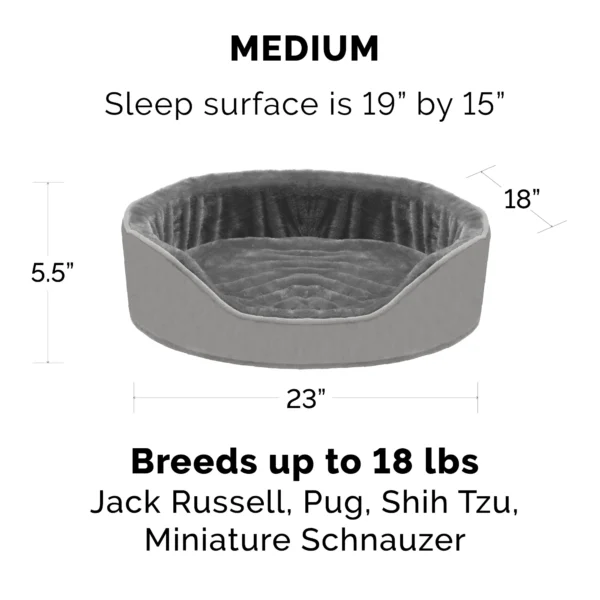 Oval Dog Bed - Plush & Velvet - Image 6