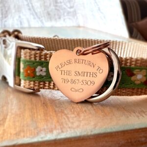 Custom Engraved Heart Pet ID Tag – Stainless Steel